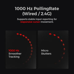 AZOTH GM78W Wireless Gaming Mouse, 7-Button RGB Trimode Mouse with 12800 DPI, 2.4G/Bluetooth/Wired, Optical Sensor, Macro Software, 1000Hz Polling Rate, Lightweight Design for Laptop PC/Desktop