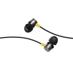 Buds 3 for Realme Wired in Ear Earphones with Mic, 9mm Bass Boost Driver, Tangle-Free Braided Cable, 3.5mm Audio Jack and One-Button Remote (Black)
