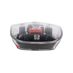Arctic Fox Clearview Transparent Wireless and Bluetooth Rechargeable Mouse, USB Receiver,LED Battery Magic Silm for Office/PC/Mac/Laptop/Apple/ipad(Black)