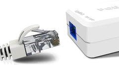 2-Port Gigabit PoE Extender/Switch, 30W Input, 25.5W Output, IEEE 802.3af/at, PoE Splitter Repeater, Power Supply for 2 PoE Devices Such as IP Cameras, IP Phones, Wireless AP, Minimalist Style