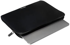 Amazon Basics laptops Sleeve Case Cover Pouch for 13"/33 cm for Men and Women | Slim Profile Neoprene, Soft Puffy Fabric Lining, 360 Protection, Smooth and Premium Zipper (Black)