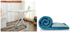 Amazon Brand - Solimo Wooden Ironing Board/Table with Iron Holder, Foldable & Adjustable (116 x 40cm)