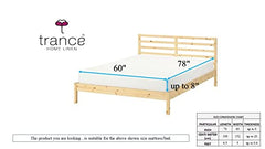 Trance Home Linen 100% Cotton Quilted Mattress Protector Single Siz Bed| Quilted Bed Cover |Water Resistant | Breathable 100% Cotton Pad with Elastic Straps on Corners (75x36 inch, Beige)