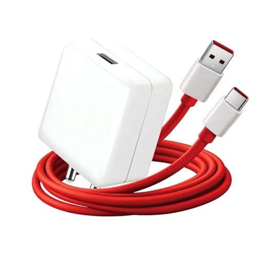 100w Fast Charger Adapter & USB-A to Type C Cable Combo, Compatible with OnePlus, Realme, Xiaomi, Redmi, Oppo, Vivo & Other Smartphones, Type C Charger Supports Dash, Warp, Vooc, SuperVooc by AILKIN