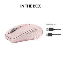 Logitech MX Anywhere 3S Compact Wireless Mouse with Free Adobe Subscription, Fast Scrolling, 8K DPI Any-Surface Tracking, Quiet Clicks, Programmable Buttons, USB C, Bluetooth - Graphite