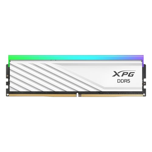 ADATA XPG Lancer Blade RGB 16GB (1 x 16GB) DDR5 6000MHz CL36 Desktop Memory RAM – Black | Gaming U-DIMM Memory Module | Intel & AMD Compatible (White)