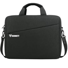 Bennett™ Mystic Unisex Adult Men's Laptop Bag 15.6 inch Side Shoulder Briefcase Satchel Messenger Business Bags for Men & Women Front Pocket for Laptop Accessories - Black (6 Month Warranty)