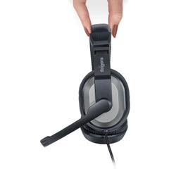FINGERS S10 Wired On-Ear Headphone with Adjustable Mic - 40 mm Powerful Drivers & Inline Volume Control (Black)