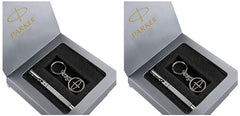 Parker Gift Set | Vector Special Edition Chrome Trim Roller Ball Pen with Parker Keychain | Ideal for Gifting | Elegant Gift for Any Occasion