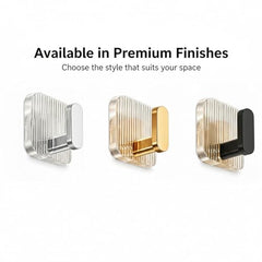 SIGNAMIO 6 Hook Shelf Adhesive Strip Wall Hanging Sticky Hook Black