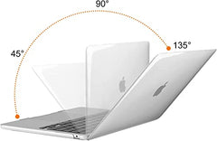 MOCA Case Compatible for New Apple MacBook Air 13 inch 2026 2025 2024 2022, M5 A3449 M4 A3240 M3 A3113 M2 A2681 Touch ID, Mac Air 13.6" Laptop Protective Plastic Hard Shell Cover (Crystal Clear)