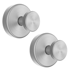 HASTHIP® 8 Pack Stainless Steel Adhesive Wall Hanger Self Adhesive Hooks | Waterproof Heavy Duty Sticky Wall Hooks for Hanging Bathroom Kitchen Robe Coat Towel Kitchen Utensils, Narrow Hook