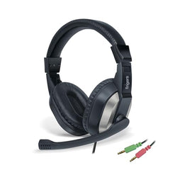 FINGERS S10 Wired On-Ear Headphone with Adjustable Mic - 40 mm Powerful Drivers & Inline Volume Control (Black)