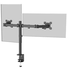 WALI Triple Monitor Mount, Three Desk Mount Fits 13-27in Screens,Holds up to 22lbs, Multiple Monitor Stand with Tilt, Swivel, Rotation, VESA 75x75,100x100mm(M003S), Black