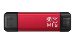 Kingston 512GB Dual USB-A/C Portable SSD | Up to 1050MB/s | USB 3.2 Gen 2 | SPSD/512GB