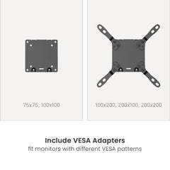 Jin Office White Monitor Stand Heavy Duty For 13"-49" Inch Monitor (Supports Upto 200*200mm VESA Screens |Strongest Gas Spring Arm with 20KG Wt. Cap| 1 Year Warranty | Tilt, Rotation, Swivel Features