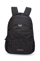 Wildcraft Polyester Stylish 25.6 Liters Multi-Colour 4 Compartment Laptop Backpack (Black)