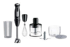 Braun MultiQuick 5, Powerful 1000W Hand Blender, Patented PowerBell Technology, Made in Europe, Guranteed Splash-Proof, Speed + Turbo, All-in-1: Blender, Grinder, Chopper & Whisker (MQ55236 Black)
