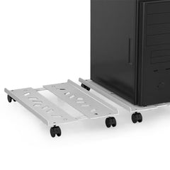 ZORBES Mobile CPU Stand Under Desk, Adjustable PC Holder with Wheels