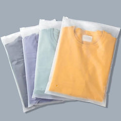 OSDUE Polyethylene Frosted Zipper Bags 30x35cm Pack of 10 – Transparent LDPE Zip Lock Storage Bags for Clothes, Shoes, Cosmetics, Jewellery, Toiletries & Travel