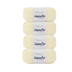 WOAFASHIONS - World of Arts Impulse Hand Knitting & Crochet Yarn, Premium Acrylic, 4 : Medium (Anchor Grey) (100gms / 3.5oz / 200mtr / 218yds)