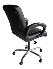 GOYALSON Ergonomic Revolving Office Home Swivel Desk Chair with Adjustable Height Smooth Moving (2, Black, Standard)
