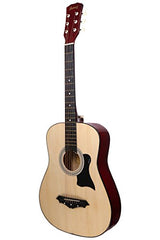Juârez Acoustic Guitar Kit, JRZ38C/BK 38 Inch Cutaway, 038C with Bag, Strings, Pick and Strap, Black