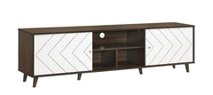 DeckUp Soneva Engineered Wood TV Unit (Wotan Oak & White, Matte Finish)