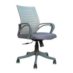 CELLBELL Desire C104 Mesh Mid Back Chair | Ergonomic Office, Study, Revolving, Computer Chair for Work from Home Heavy Duty Metal Base, Seat Height Adjustable (Black)