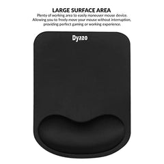 Dyazo Memory-Foam Gel Mouse Pad with Wrist Rest Support Non Slip Rubber Base Mousepad Suitable for Computer, Laptop, Notebooks Gaming (Blue)