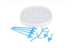 SYGA Baby Bottle Drying Rack Plastic Demountable Dustproof Branch for Baby Bottle Nipple Straw(White)