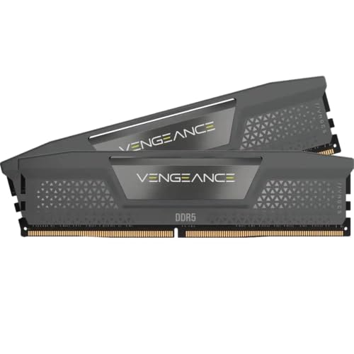 CORSAIR Vengeance DDR5 RAM 32GB (2x16GB) 6400MHz CL36-48-48-104 1.35V AMD Expo Intel XMP 3.0 Desktop Computer Memory – Gray (CMK32GX5M2B6400Z36)