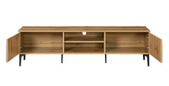 DeckUp Stella Engineered Wood TV Unit (Wotan Oak & White, Matte Finish)