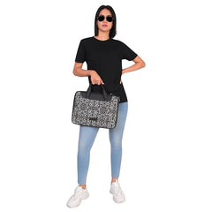 Tabelito Laptop Sleeve Bag 13" to 15.6 inch for Women Jute and Vegan Leather Office Everyday Handbags