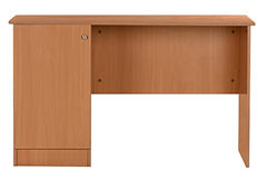 DeckUp Plank Uniti Engineered Wood Study Table and Office Desk (Bavarian Beech, Matte Finish)