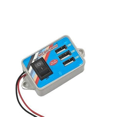 (1 Pc) 12V - 24V 3 USB Mobile Phone Battery Charger for Auto, Motorcycle, Bike, Car, Truck, Bus, Minibus, E-Rikshaw etc.