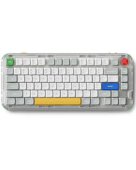 nuphy Kick75 Wireless Low Profile Mechanical Keyboard with Volume Knob,75% Hot Swappable Custom Keyboard,80 Keys RGB Backlit with PBT Keycaps,BT/2.4G/USB-C (Brown Nano Switch)