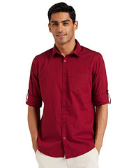 Amazon Brand - Symbol Men's Pack of 2 Cotton Casual Shirt| Regular Fit | Plain | Full Sleeve | Available in Plus Sizes