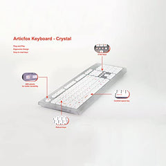 Arctic Fox Crystal Wired Keyboard (Grey)
