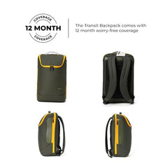 MOKOBARA Transit Backpack | Fits Laptop Up To 16 Inch, 30L Capacity, Water-Resistant Polyester, Vegan Leather Trims | Money Moves, Black