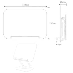 Sunchhaya Acrylic Book Stand for Reading – Clear Adjustable Book Holder with 360° Rotating Base, Foldable Reading Stand for Desk, Cookbook, Tablet & Laptop Stand, Height & Angle Adjustable (R22H)