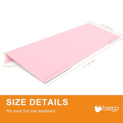 Beego Ergonomic Computer Keyboard Stand Holder Clear Acrylic Keyboard Riser Tilted Keyboard Holder Keyboard Tray with Lightpink Non-Slip Strip for Easy Typing at Home School Office Desk Accessories