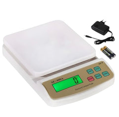 MCP Kitchen Weighing Scale With Tare Function SF 400A with Adaptor 10 kg Digital Multi-Purpose food weight machine for shop home use baking small portable countertop plastic ABS body