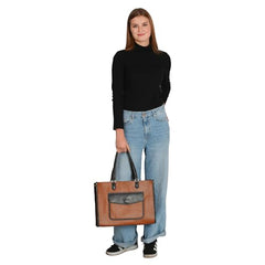 Womanix Laptop Tote Bag,14 inch Laptop Bag, Shoulder Bags With Back Trolley Strap, Casual Briefcase, Handbag for Travel, Office, College,Work