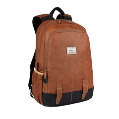 Gear Classic Anti Theft Faux Leather 14 cms Black Laptop Backpack (LBPCLSLTH0101)