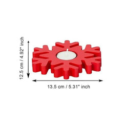 eCraftIndia Wooden Floral Printing Block Decorative Tea Light Candle Holders (Set of 12, Green White) Diwali Christmas Decorations Items for Home Office Christmas Gifts for Women Men Family Friend