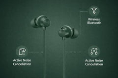 Original Neckband Compatible with OnePlus Z2 ANC Buds Earphone Earbud Earbuds Neckband (Green)