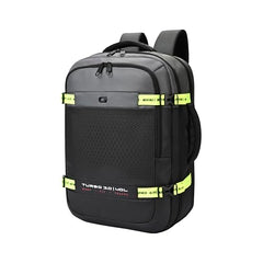 Gear Turbo 21"/45L Large Water Resistant Anti theft Laptop Backpack with Raincover | Backpack | Daypack |Briefcase | Travel Bag For Men/Women (Black - Grey)