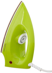 amazon basics 1000 Watts Dry Iron with Non-Stick Soleplate | Stainless Steel Base | Ergonomic | Red and White