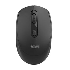 Foxin Flow Wireless Mouse with Rechargeable Battery, Bluetooth & 2.4 Ghz Dual Connectivity, 4 Buttons, Upto 1600 DPI, Type-C Charging | Ergonomic Office Mouse for Laptop, MacBook, PC | Green